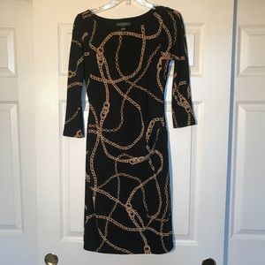 Black Lauren print jersey dress-very flattering